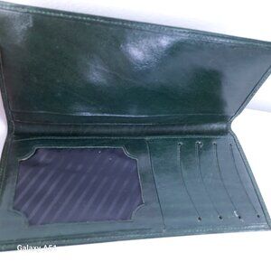 Large thin UMI Design Leather Jade Green leather Wallet